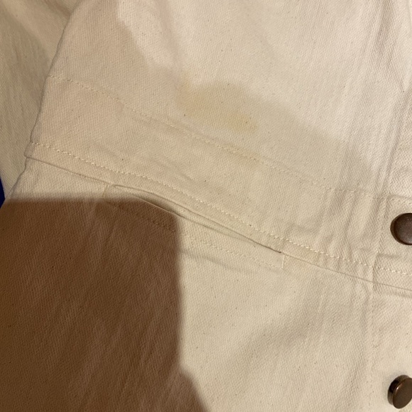 Caron Callahan / Fincher jumpsuit ivory cream denim flight suit large L - Picture 11 of 11